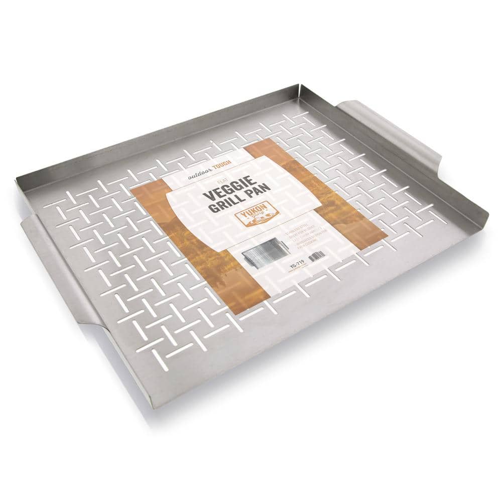 Large Stainless Steel Grill Topper Tray with Handles