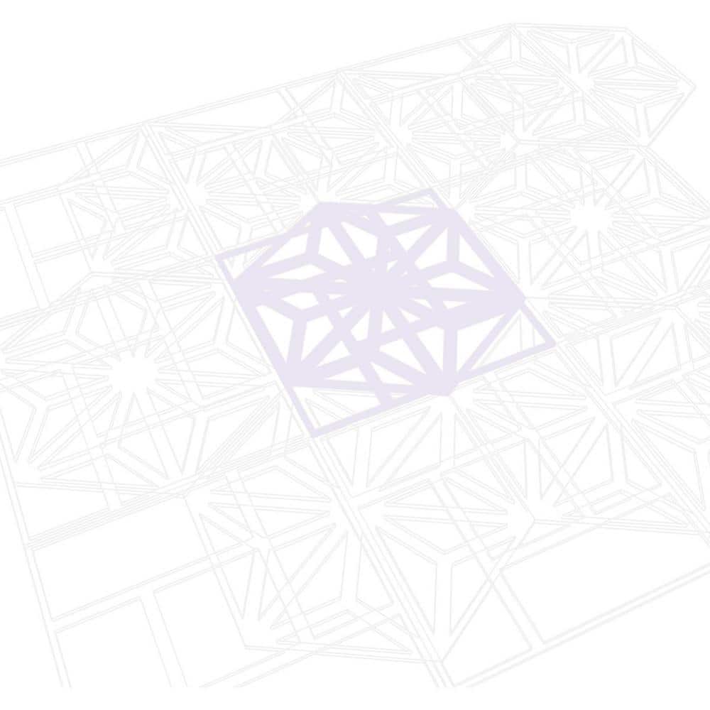 Elegant Unfinished PVC Fretwork Wall Panels, 15.75'' x 17.75''