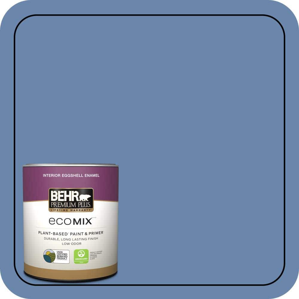 1 qt. #M530-5 Cowgirl Blue Eggshell Enamel EcoMix Plant-Based Interior Paint & Primer price history on PriceWatchPro