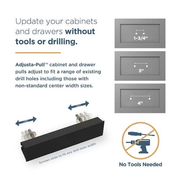 Franklin Brass - 5-Pack Classic Curve Adjusta-Pulls 1 to 4 in. (25-102 mm) Classic Bronze with Copper Highlights Cabinet Drawer Pulls