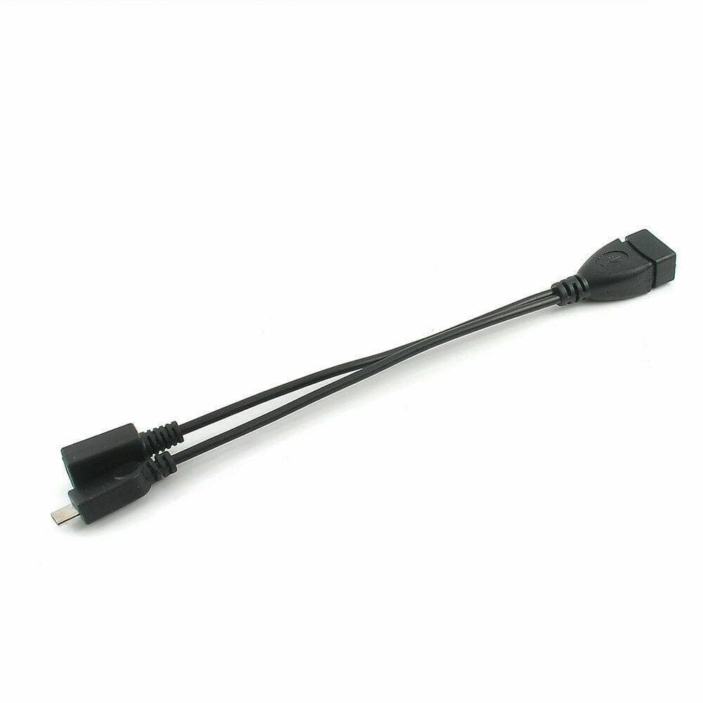 2-in-1 Micro USB to USB Adapter (OTG Cable Plus Power Cable)