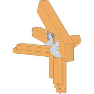 HCP 18-Gauge ZMAX Galvanized Hip Corner Plate for 4x Lumber