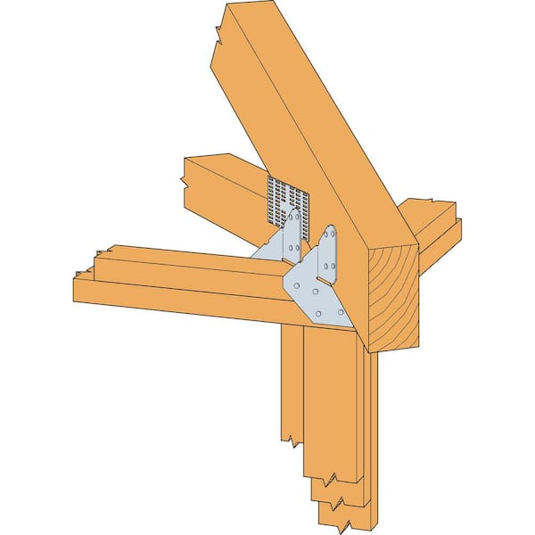 HCP 18-Gauge ZMAX Galvanized Hip Corner Plate for 4x Lumber