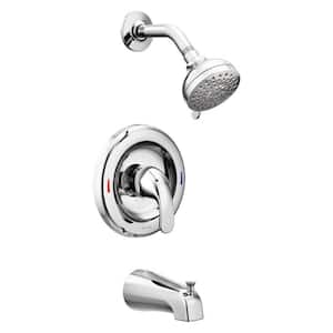 Adler Single-Handle 4-Spray Tub and Shower Faucet in Chrome (Valve Included)