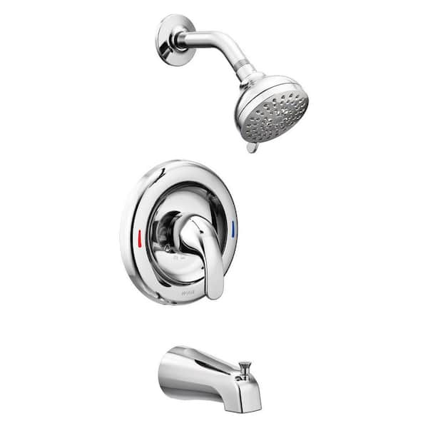 MOEN Adler Single-Handle 4-Spray Tub and Shower Faucet in Chrome (Valve Included)
