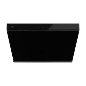 Slant Vent 30 in. 1100 CFM Ducted Under Cabinet Range Hood in Black Tempered Glass with Motion and Touch Activation