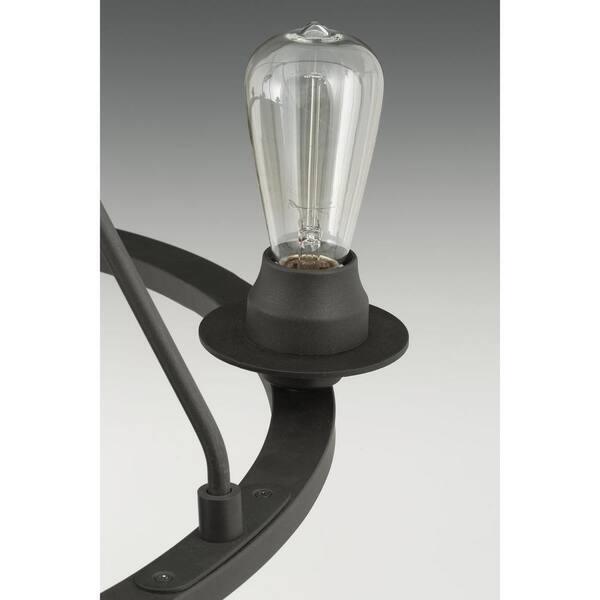 Progress Lighting Debut 9-Light Gray Farmhouse Chandelier