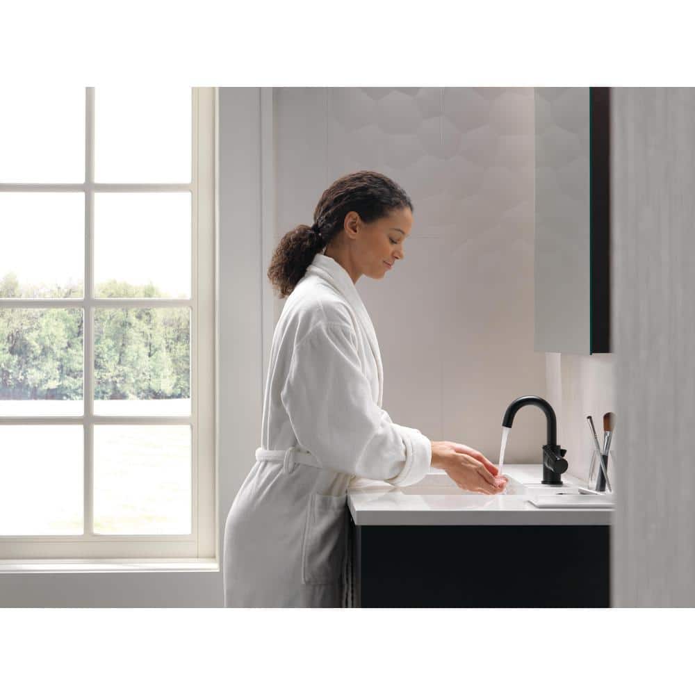 Matte Black Single Handle High Arc Bathroom Faucet