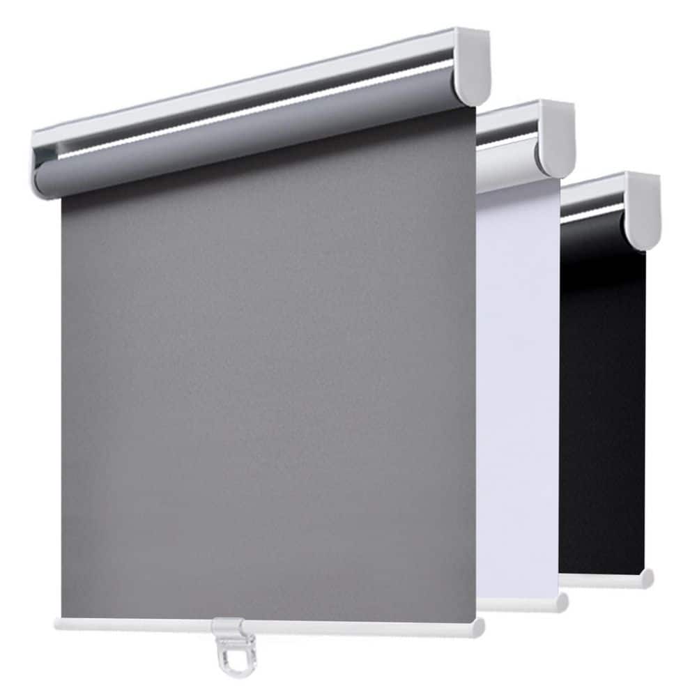 Cordless Blackout Roller Shade, Thermal Insulated, Easy Install, Polyester, Best for Kids, Gray, 24 in. W x 72 in. L price history on PriceWatchPro
