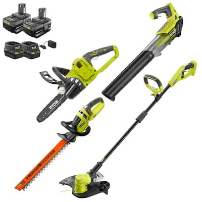 cordless strimmer and hedge trimmer set