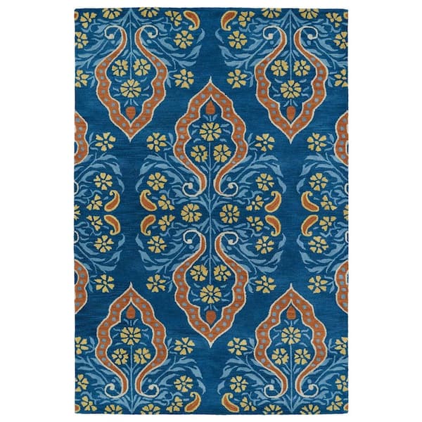 Kaleen Melange Blue 8 ft. x 10 ft. Area Rug