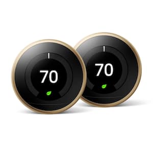 Google Nest Learning Thermostat 3rd Gen In Copper 2 Pack Vbdcdcxx17 The Home Depot