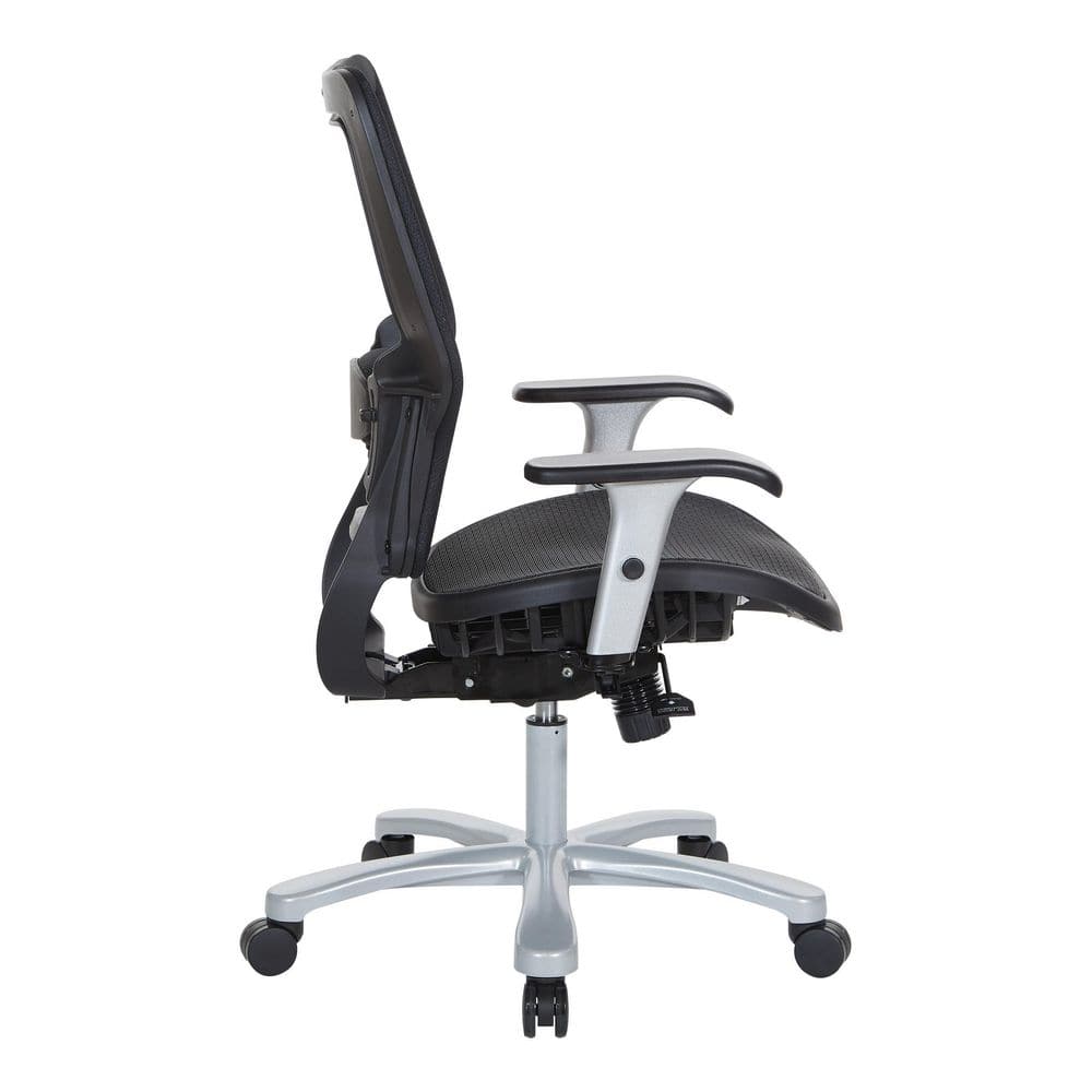 Deluxe Black Mesh Big & Tall Office Chair with Aluminum Base