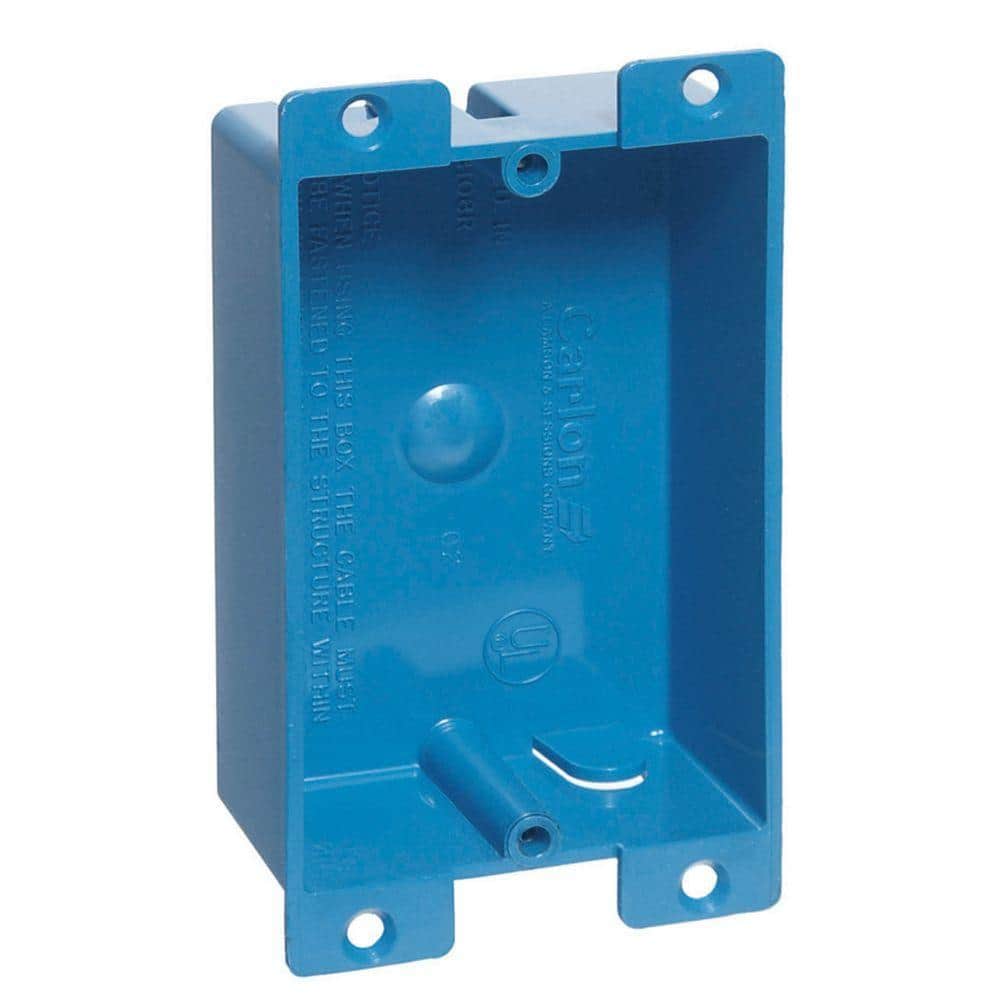 Carlon 1-Gang 8 cu. in. PVC Shallow Flanged Old Work Electrical Switch and  Oulet Box B108R-UPC - The Home Depot