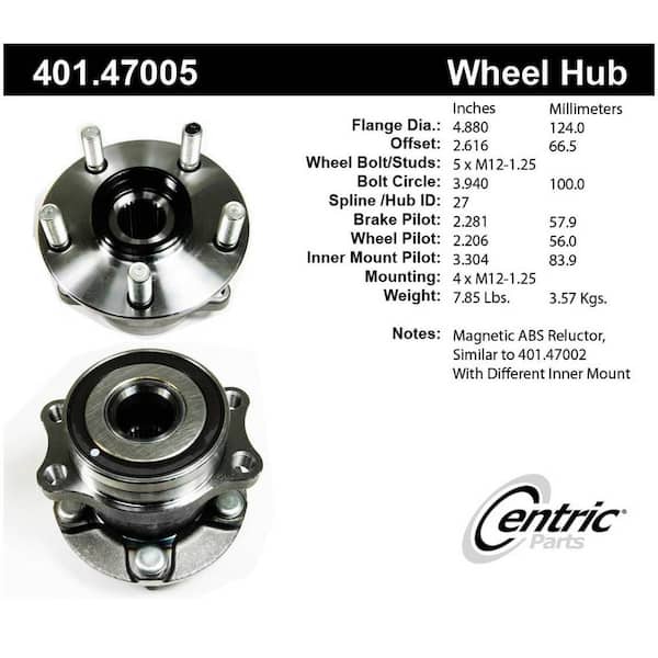 Centric Parts Axle Bearing and Hub Assembly