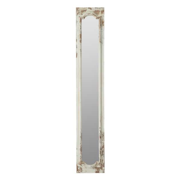 A & B Home 69.3 in. x 11.8 in. Farmhouse Rectangle Framed Clear Standing Mirror