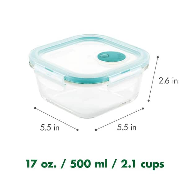Oven Safe Glass Food Storage Container Set with Plastic Lids - 4 Pack, 4 PC  - Fry's Food Stores