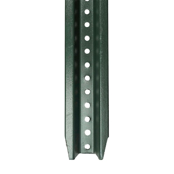 3-1/16 in. x 10 ft.-12 Gauge Green U-Channel Steel Sign Post