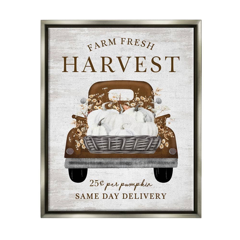 Farm Pumpkin Harvest by Lettered and Lined 1-Piece Floater Frame Graphic Print Travel Poster Art Print 31 in. x 25 in. price history on PriceWatchPro