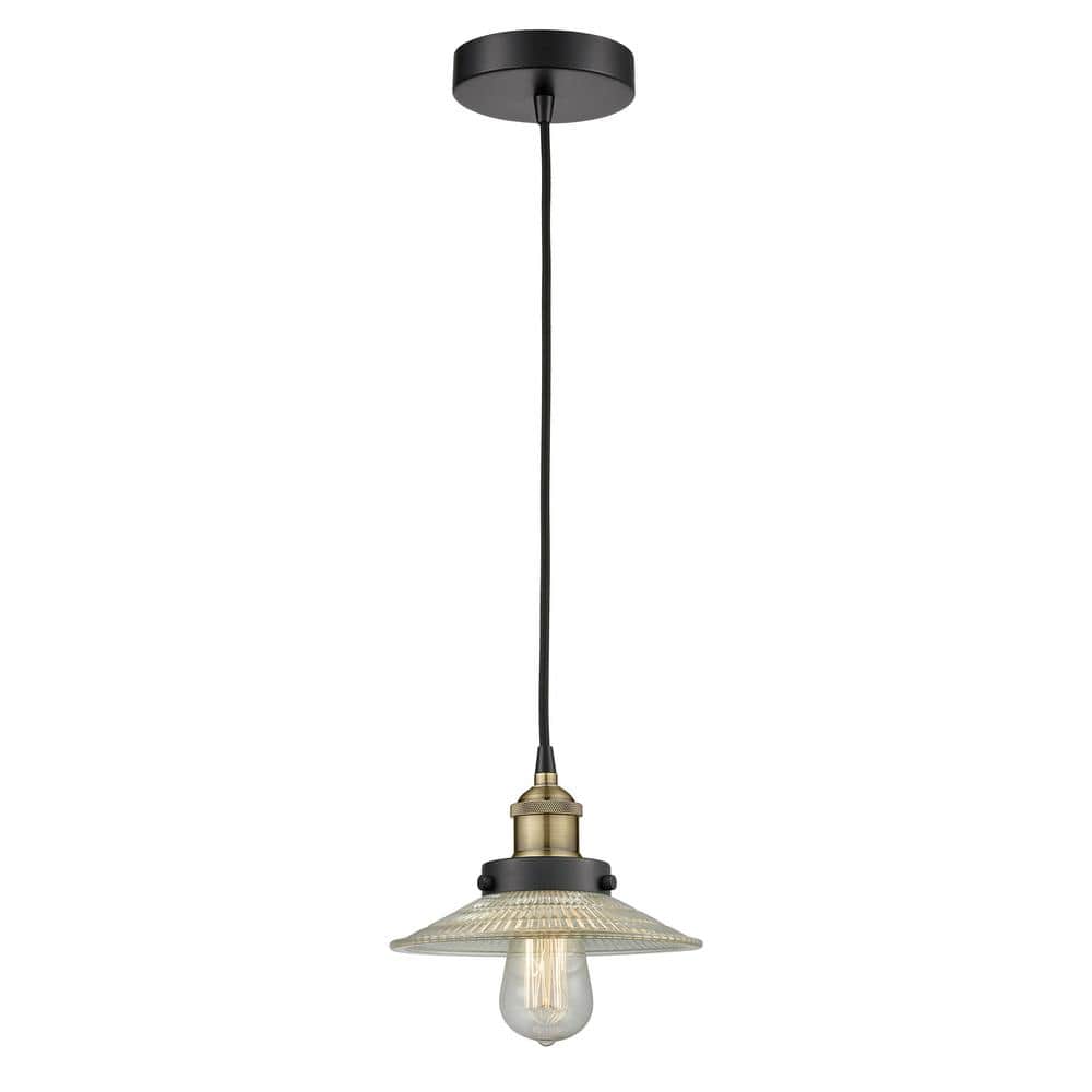 Halophane 100-Watt 1-Light Black Antique Brass Standard Mini Pendant Light with Clear Glass Shade, No Bulbs Included price history on PriceWatchPro