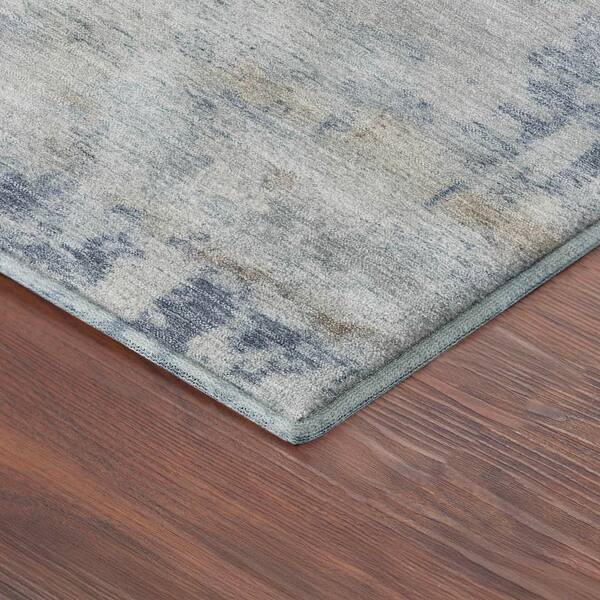 Mayfield Premium Machine Washable Abstract AMF2371 Sky 5 ft. x 7 ft. 6 in. Area Rug