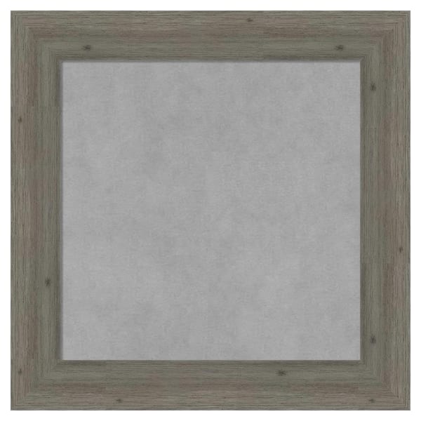 Amanti Art Fencepost Grey Narrow 21 in. x 21 in. Framed Magnetic Board