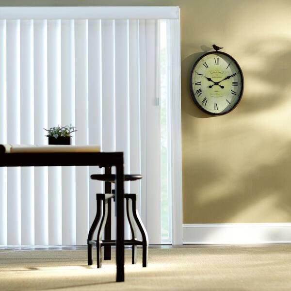 Home Decorators Collection White 4.5 in. PVC Vertical Blind - 78 in. W x 84 in. L
