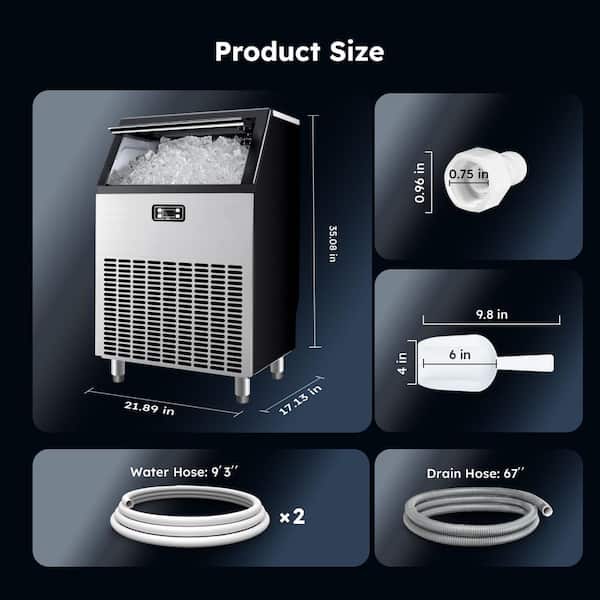 SIMZLIFE 22 in. 200 lb. /24H Undercounter/Freestanding Commercial