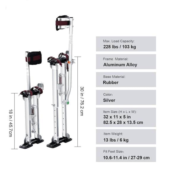 Bon Tool 12-inch Aluminum Drywall Lift with Foot Lifter - Silver, Easy to Control, Self-Righting Design