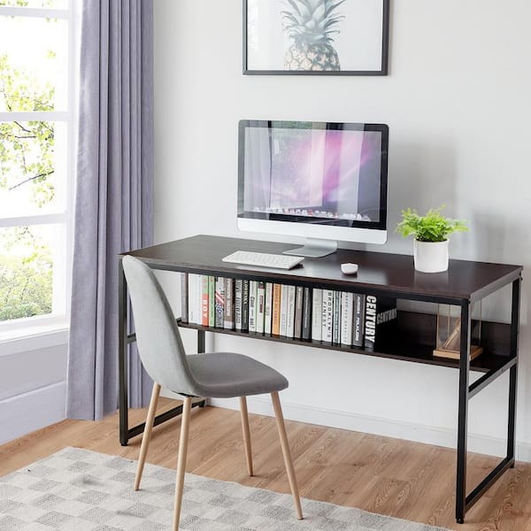 55 inches Computer Desk, Home Office Desk Writing Table for Workstation  with Clean Design - On Sale - Bed Bath & Beyond - 33798822