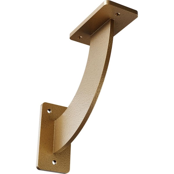 Ekena Millwork 2 in. x 7 in. x 7 in. Steel Hammered Gold Bradford Bracket