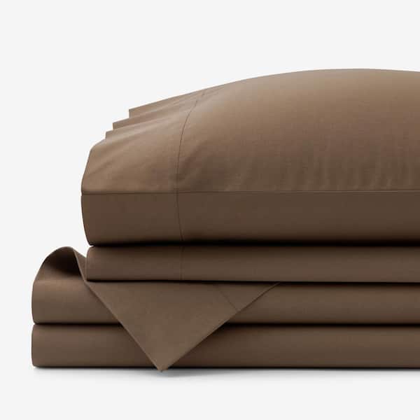 The Company Store Company Cotton Coffee Cotton Percale Twin Sheet Set