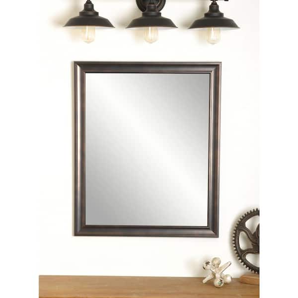 BrandtWorks Large Rectangle Brown Modern Mirror (48 in. H x 30 in. W)