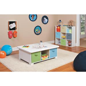 40 in. W x 15 in. H White 6-Cube Activity Table
