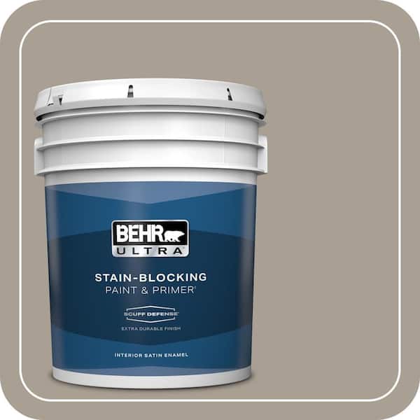 BEHR ULTRA 5 gal. #T12-12 Jackal Extra Durable Satin Enamel Interior Paint & Primer