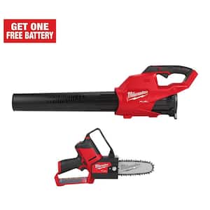 M18 FUEL 120 MPH 450 CFM 18-Volt Lithium-Ion Brushless Cordless Handheld Blower with M12 FUEL 6 in. Pruning Saw (2-Tool)