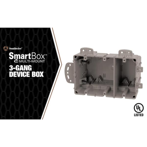 Southwire Smart Box 3-Gang Multi-Mount Adjustable Depth Device Box