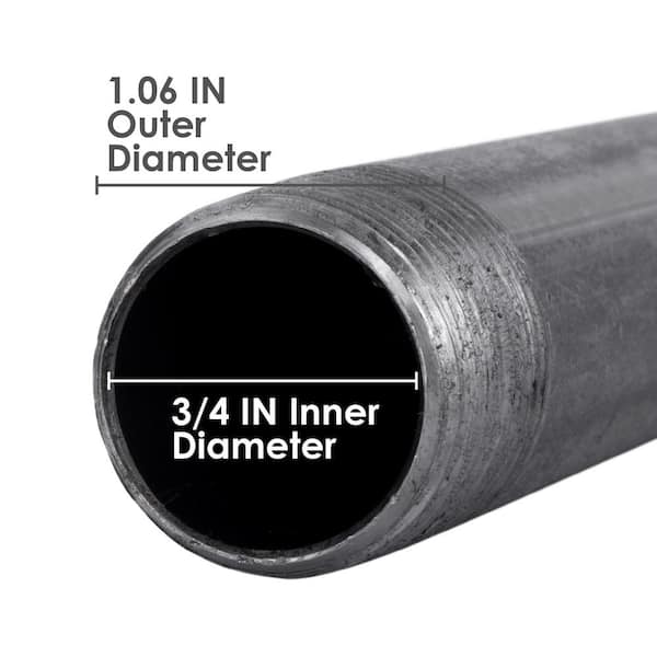 black iron pipe inside diameter