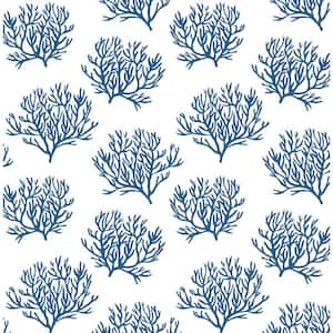 Marine Blue Coastal Coral Reef Peel and Stick Wallpaper (Covers 30.75 sq. ft.)