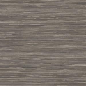 Vardo Grasscloth Charcoal Textured Vinyl Non-Pasted Wallpaper (Covers 56 sq. ft.)