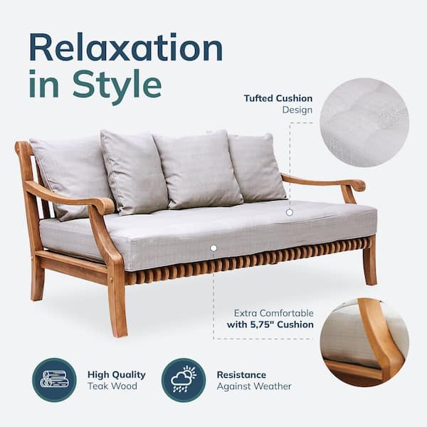 Cambridge Casual Cambridge Casual Mosko Teak Wood Outdoor Day Bed