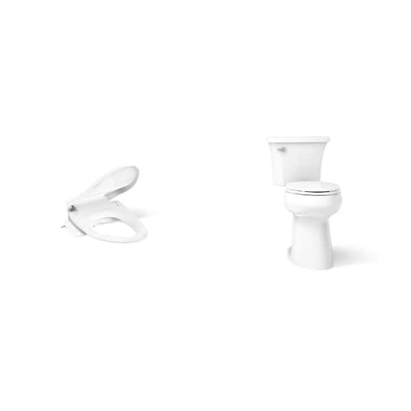 Purewash E525 Electric Heated Bidet Seat and Highline Arc 12 in. Rough In Toilet with Soft Close Seat