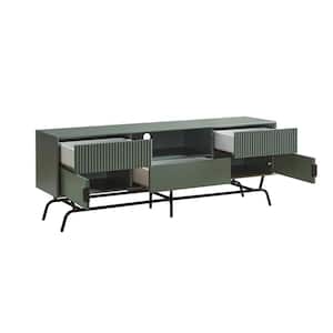 Yaztra Sage Green TV Stand Fits TV's up to 65 in. with 3-Drawers