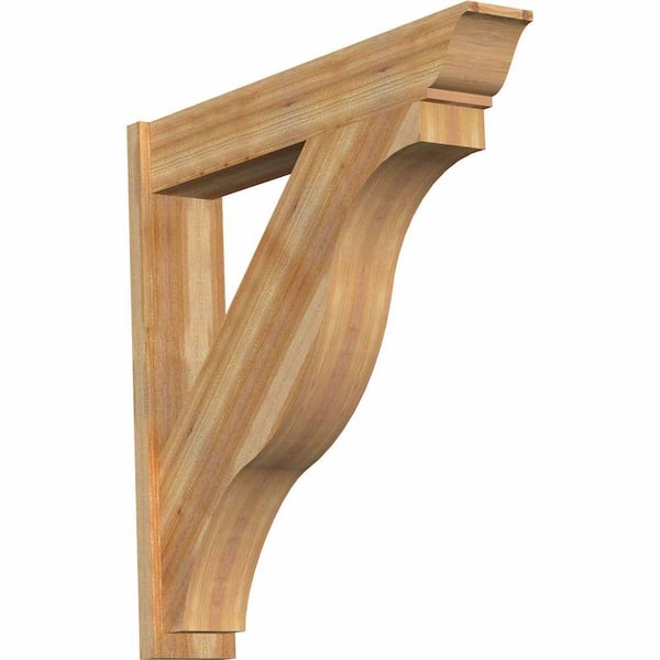 Ekena Millwork 8 in. x 44 in. x 44 in. Western Red Cedar Fuston Traditional Rough Sawn Outlooker