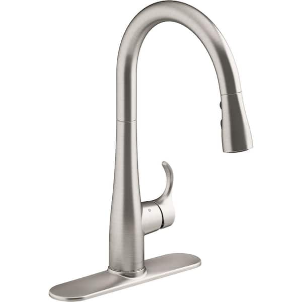 KOHLER Simplice Touchless Single-Handle Pull-Down Sprayer Kitchen Faucet in Vibrant Stainless