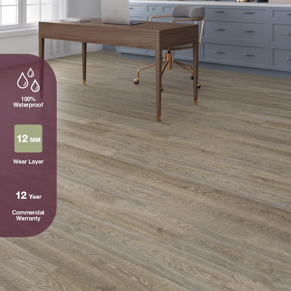 Bennett Valley Oak 12 mm T x 8 in. W Waterproof Laminate Wood Flooring (15.9 sqft/case)
