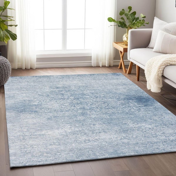 Chantille Machine Washable Indoor/Outdoor Abstract ACN1763 Sky 3 ft. x 4 ft. Area Rug