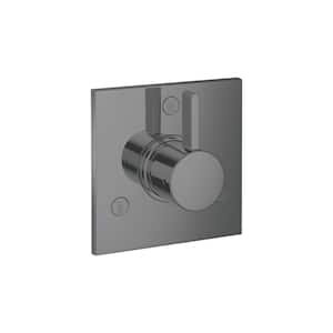 Ecostat Wall Mount Shower Trim Kit in Brushed Black Chrome Valve Not Included