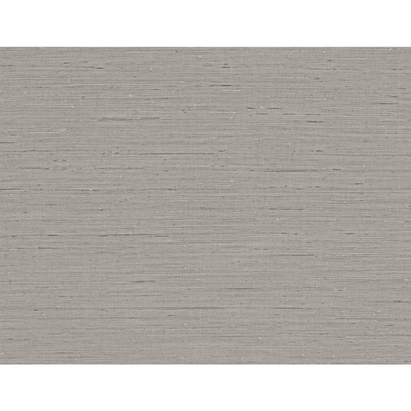 Seabrook Designs Cove Grey Seahaven Rush Cloth Unpasted Embossed Vinyl Wallpaper Roll 60.75 sq. ft.