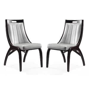 Danube Silver Leatherette Dining Chair (Set of 2)